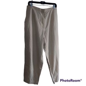 Venezia Natural Color w Metallic gold thead Linen Blend Dress Pants 18/20